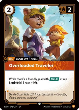 Overloaded Traveler (072/167) - Radiance  (Riftbound TCG)