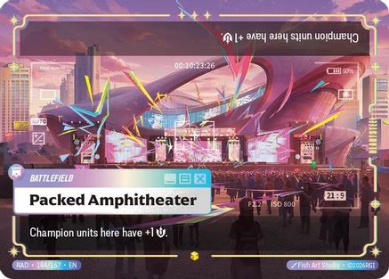 Packed Amphitheater (Overnumbered) (184/167) - Radiance Foil (Riftbound TCG)