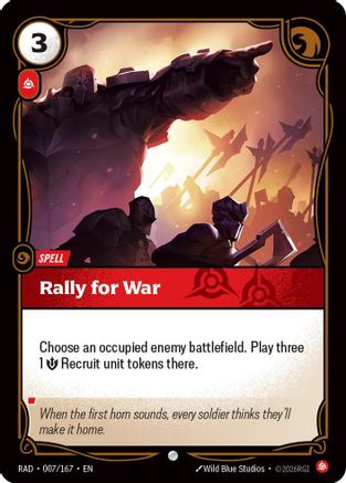 Rally for War (007/167) - Radiance Foil (Riftbound TCG)