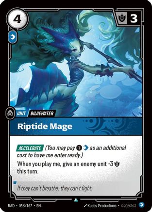 Riptide Mage (058/167) - Radiance Foil (Riftbound TCG)