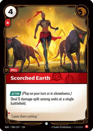 Scorched Earth (006/167) - Radiance Foil (Riftbound TCG)
