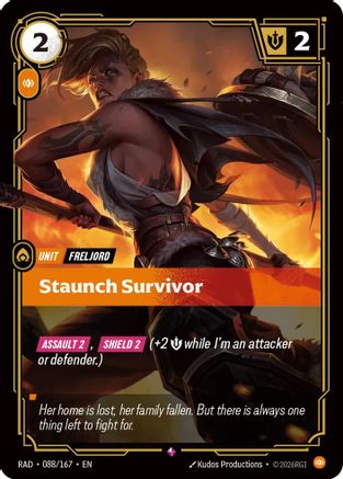 Staunch Survivor (088/167) - Radiance Foil (Riftbound TCG)
