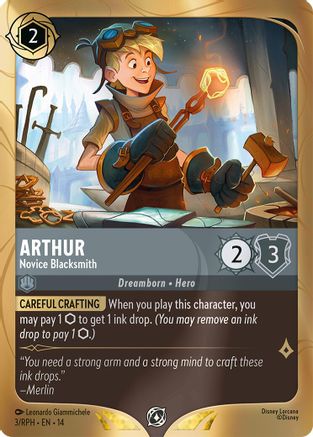 Arthur - Novice Blacksmith (3) - Disney Lorcana Promo Cards Holofoil