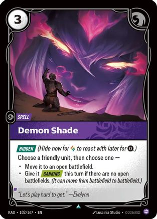 Demon Shade (102/167) - Radiance Foil (Riftbound TCG)