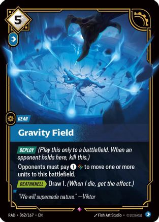 Gravity Field (062/167) - Radiance Foil (Riftbound TCG)