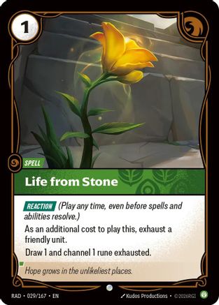 Life from Stone (029/167) - Radiance  (Riftbound TCG)