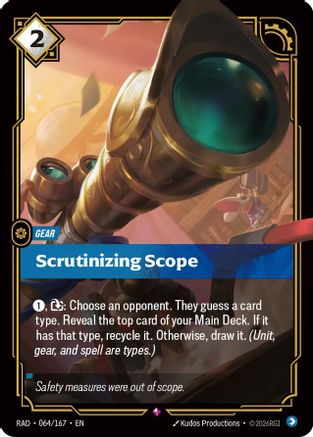 Scrutinizing Scope (064/167) - Radiance Foil (Riftbound TCG)