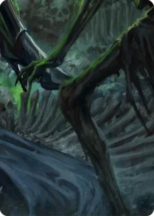 Malice, Domina of the Dead // Levia, Shadowborn Abomination Double Sided Art Card (Bottom Right) - GEM Pack 6