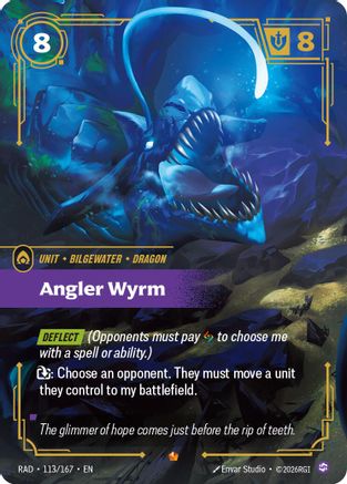 Angler Wyrm (113/167) - Radiance Foil (Riftbound TCG)