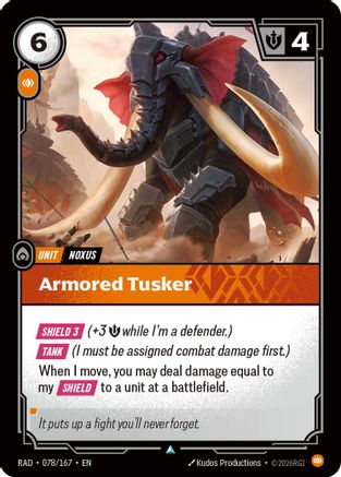 Armored Tusker (078/167) - Radiance  (Riftbound TCG)