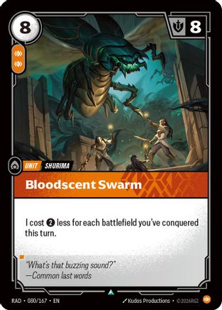 Bloodscent Swarm (080/167) - Radiance Foil (Riftbound TCG)