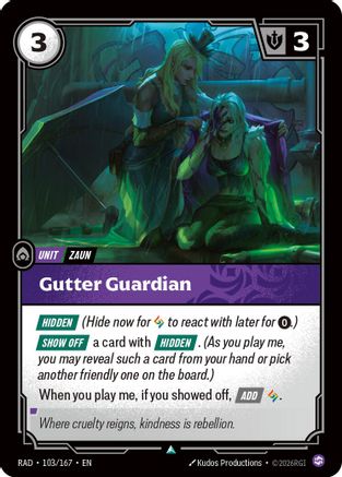 Gutter Guardian (103/167) - Radiance Foil (Riftbound TCG)