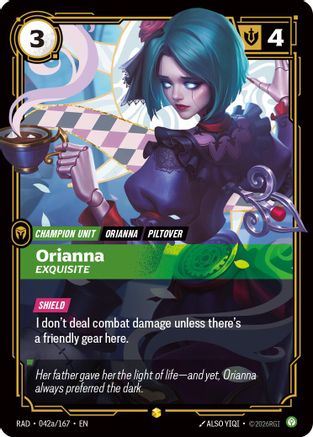 Orianna, Exquisite (Alternate Art) (042a/167) - Radiance Foil (Riftbound TCG)