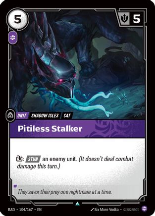 Pitiless Stalker (104/167) - Radiance Foil (Riftbound TCG)