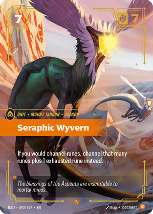 Seraphic Wyvern (092/167) - Radiance Foil (Riftbound TCG)