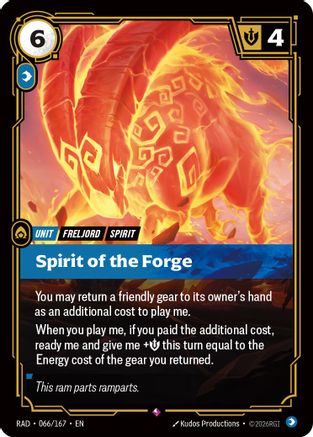 Spirit of the Forge (066/167) - Radiance Foil (Riftbound TCG)