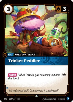 Trinket Peddler (054/167) - Radiance Foil (Riftbound TCG)