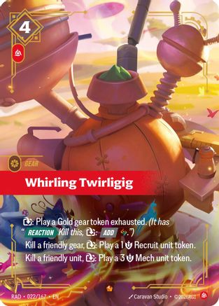 Whirling Twirligig (022/167) - Radiance Foil (Riftbound TCG)