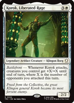 Korok, Liberated Rage (TRC-022) - Commander: Star Trek