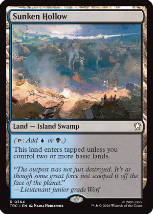 Sunken Hollow (Surge Foil) (TRC-564) - Commander: Star Trek Foil