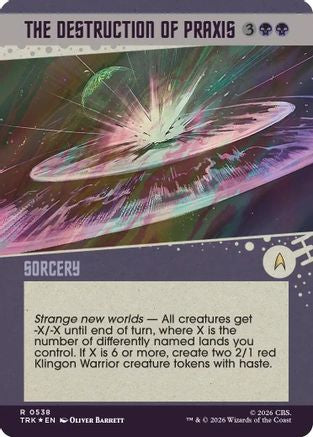 The Destruction of Praxis (Showcase) (Surge Foil) (TRK-538) - Star Trek Foil