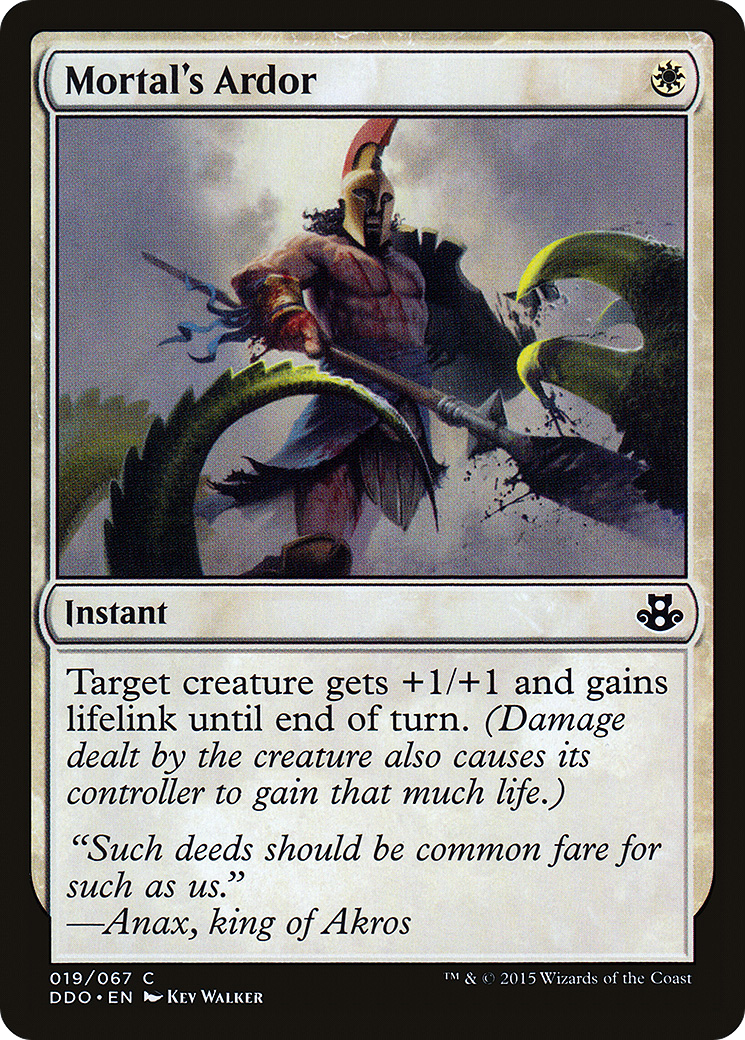 Mortal's Ardor [Duel Decks: Elspeth vs. Kiora]