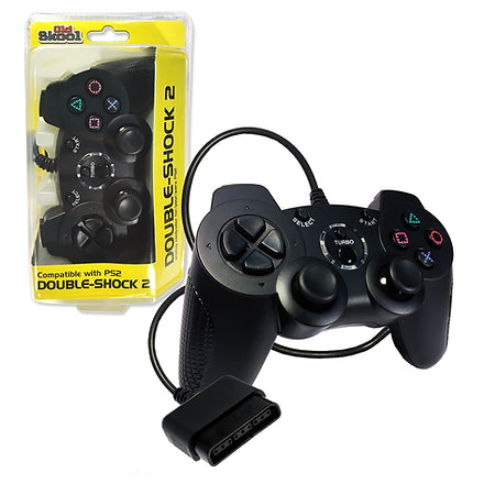 Playstation 2 Double-Shock Wired Controller - Black (Old Skool)