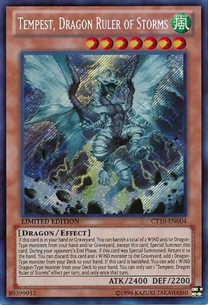 Tempest, Dragon Ruler of Storms [CT10-EN004] Secret Rare