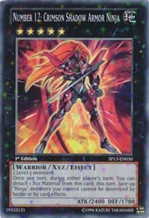 Number 12: Crimson Shadow Armor Ninja [SP13-EN030] Starfoil Rare