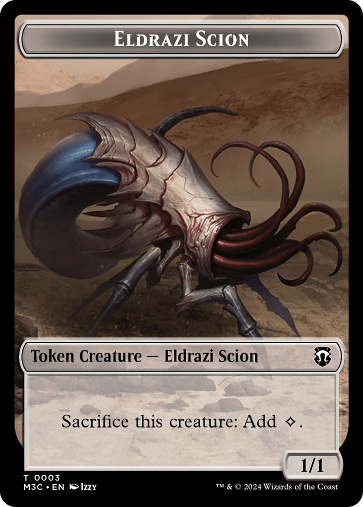 Eldrazi Spawn (Ripple Foil) // Eldrazi Scion Double-Sided Token [Modern Horizons 3 Commander Tokens]