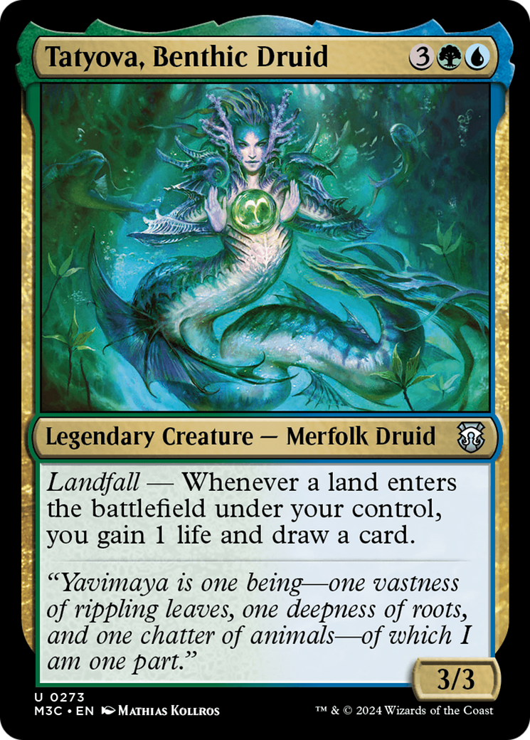 Tatyova, Benthic Druid (Ripple Foil) [Modern Horizons 3 Commander]