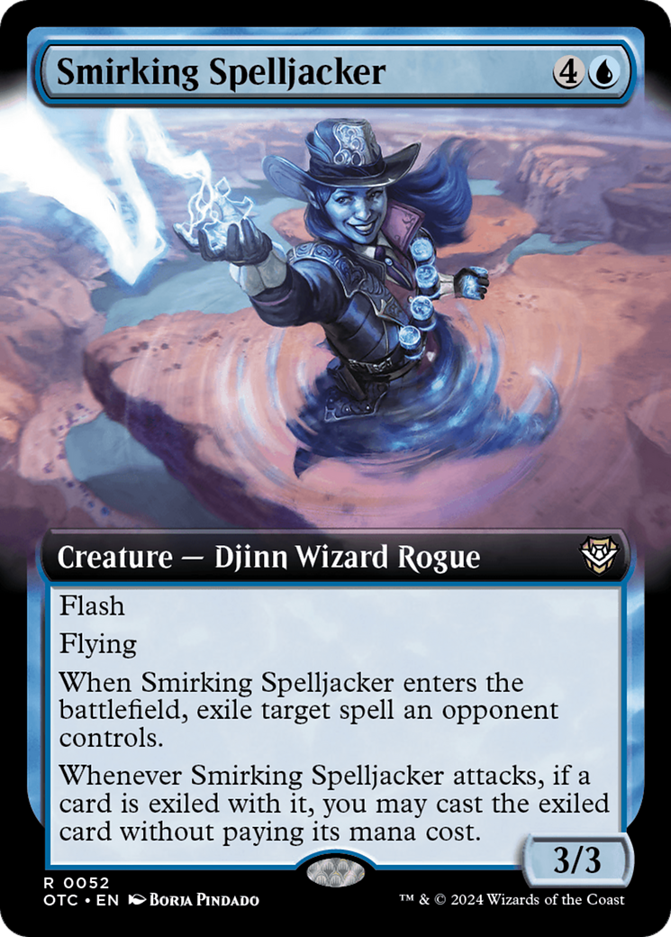 Smirking Spelljacker (Extended Art) [Outlaws of Thunder Junction Commander]