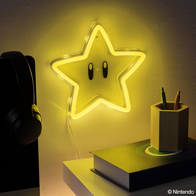Super Mario Super Star Neon Wall Mount Light