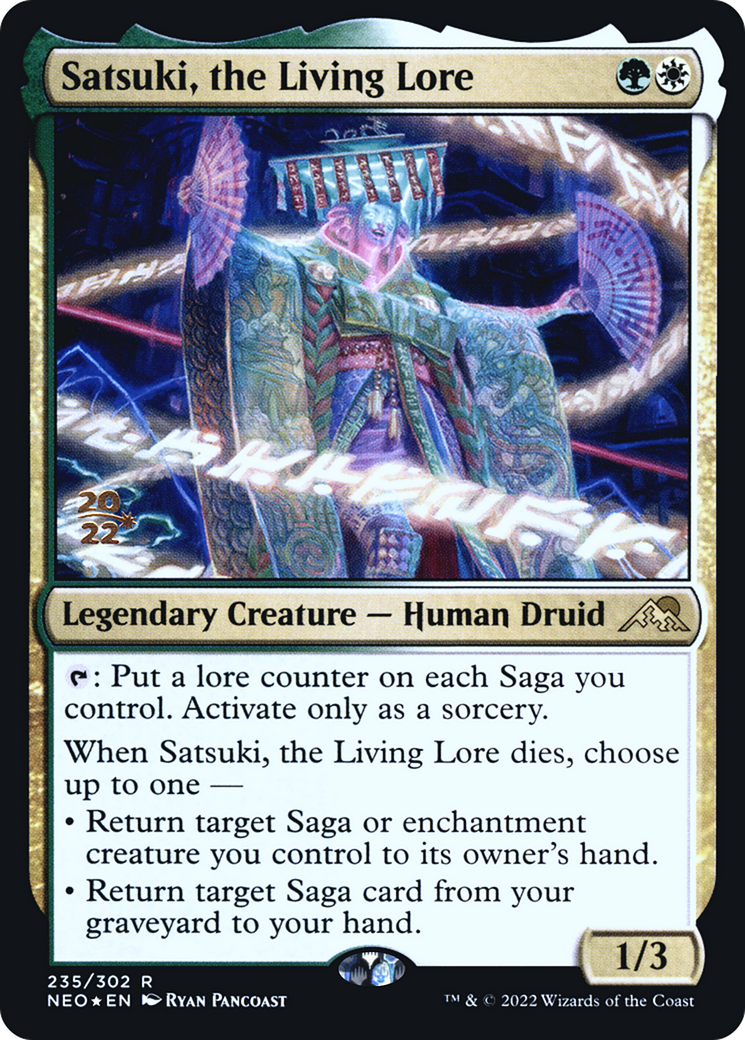 Satsuki, the Living Lore [Kamigawa: Neon Dynasty Prerelease Promos]