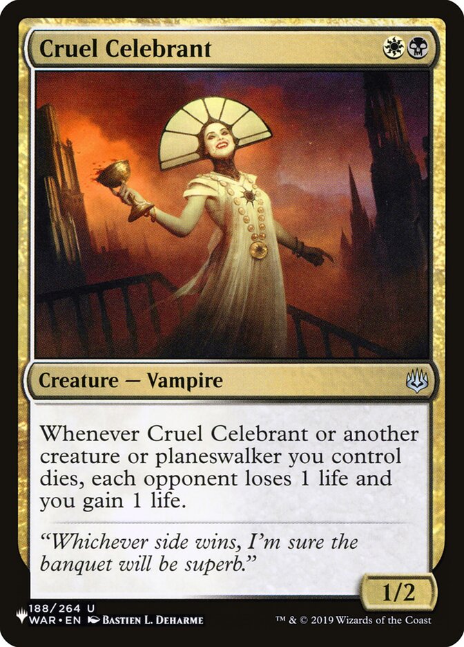 Cruel Celebrant [The List]