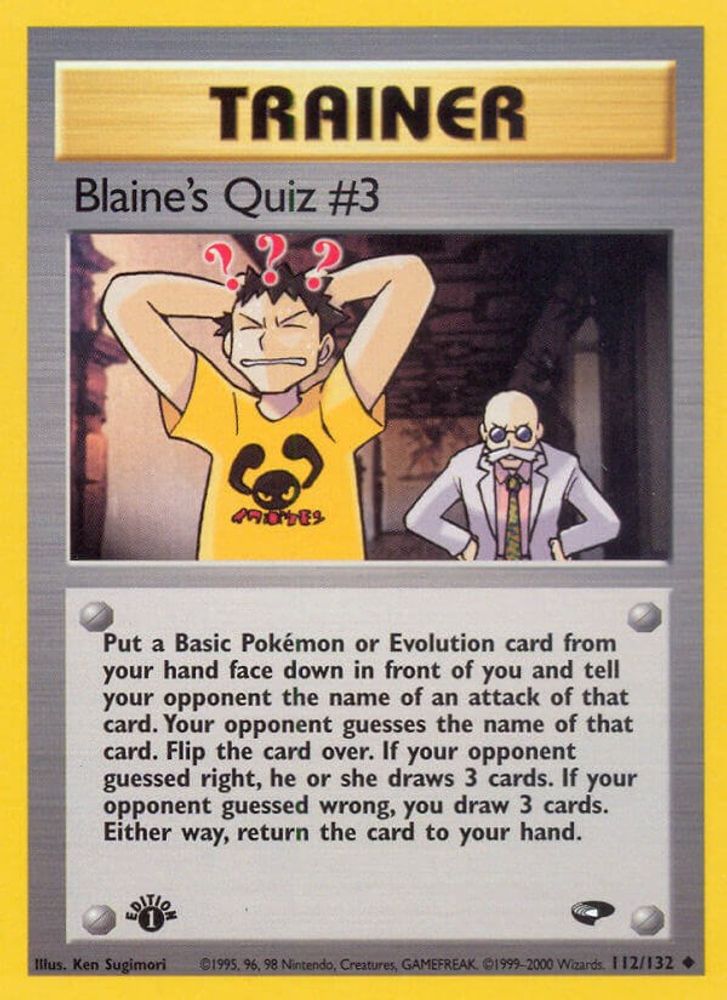 Blaine's Quiz #3 (112/132) [Gym Challenge 1st Edition]