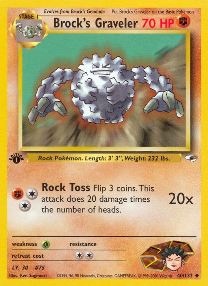 Brock's Graveler (40/132) [Gym Heroes 1st Edition]