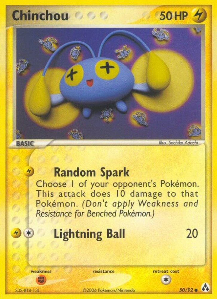 Chinchou (50/92) (Stamped) [EX: Legend Maker]