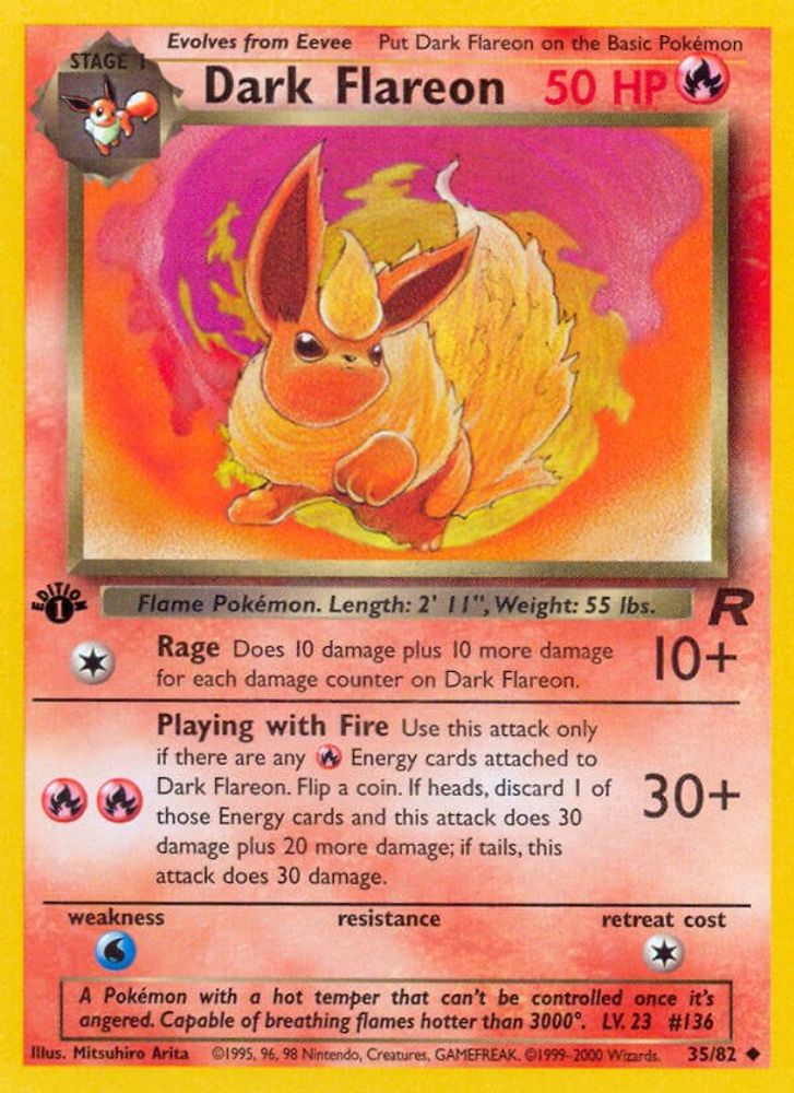Dark Flareon (35/82) [Team Rocket 1st Edition]