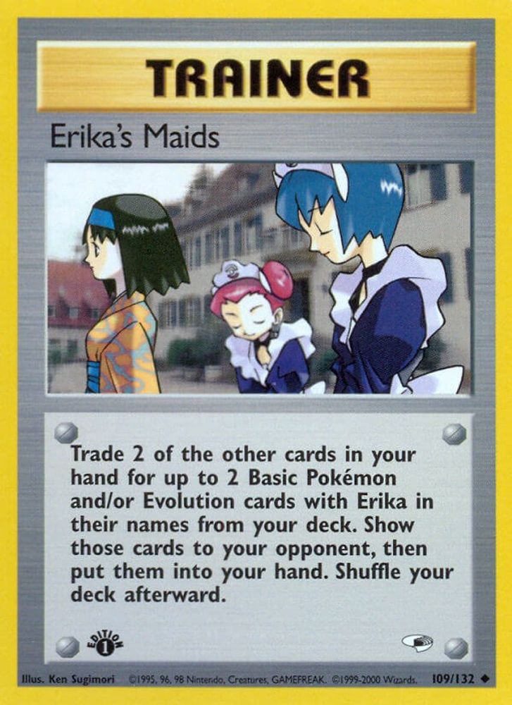 Erika's Maids (109/132) [Gym Heroes 1st Edition]