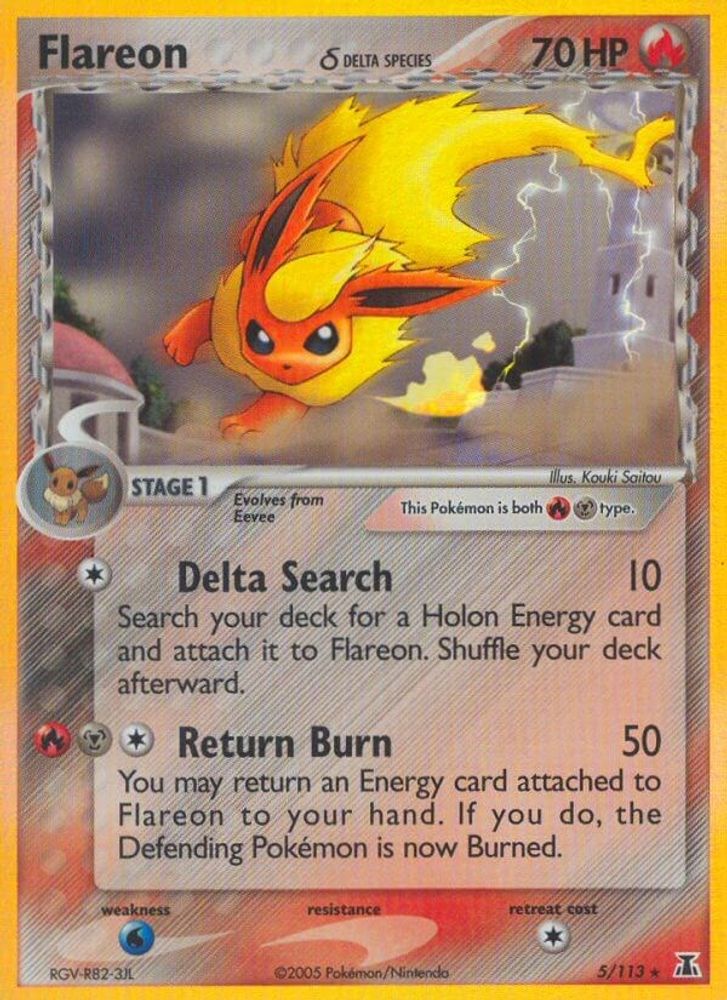 Flareon (5/113) (Delta Species) (Stamped) [EX: Delta Species]