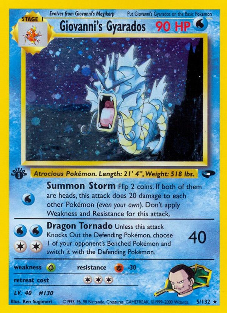Giovanni's Gyarados (5/132) [Gym Challenge 1st Edition]