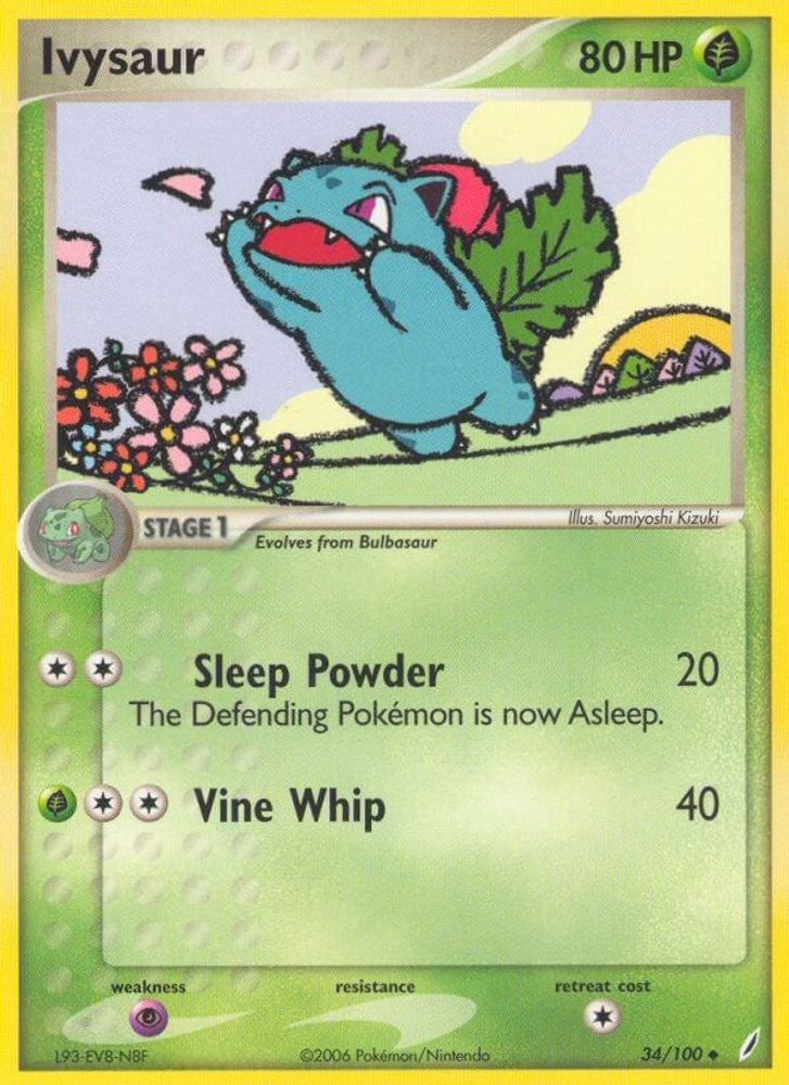 Ivysaur (34/100) (Stamped) [EX: Crystal Guardians]