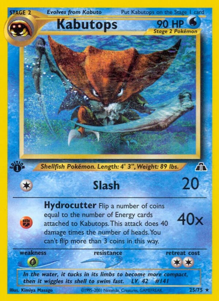 Kabutops (25/75) [Neo Discovery 1st Edition]