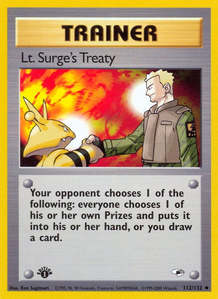 Lt. Surge's Treaty (112/132) [Gym Heroes 1st Edition]