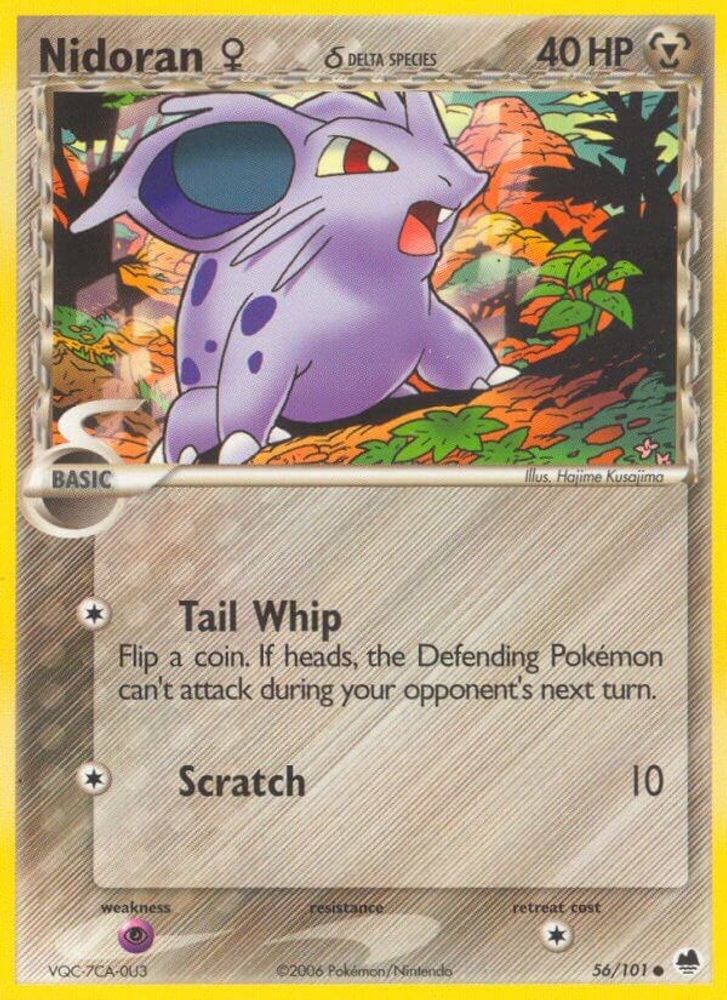 Nidoran (56/101) (Female) (Delta Species) [EX: Dragon Frontiers]