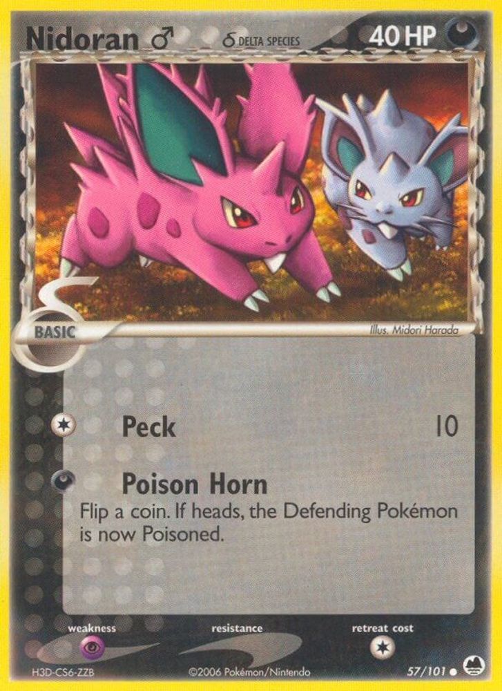 Nidoran (57/101) (Male) (Delta Species) (Stamped) [EX: Dragon Frontiers]