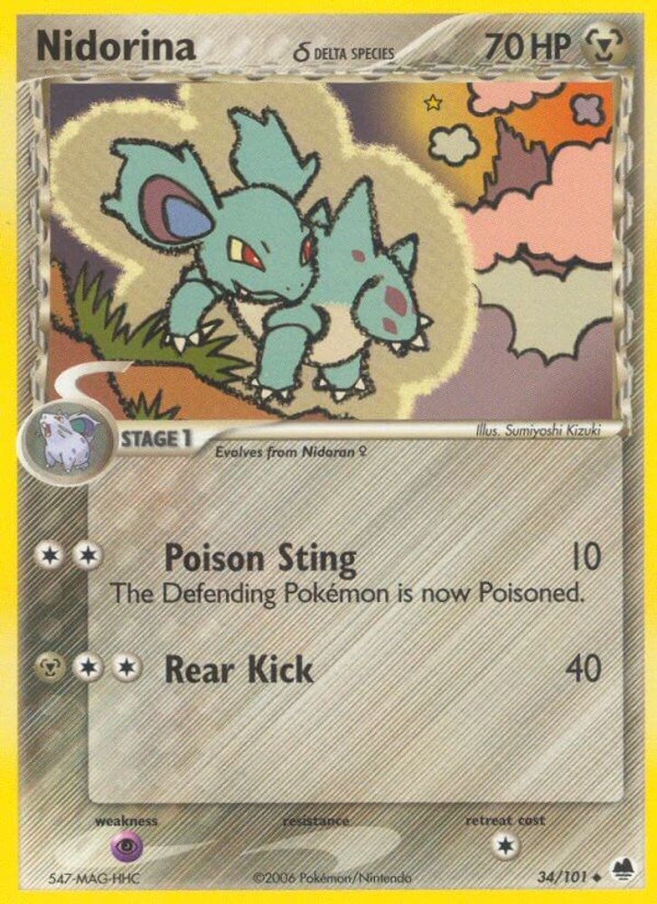 Nidorina (34/101) (Delta Species) (Stamped) [EX: Dragon Frontiers]