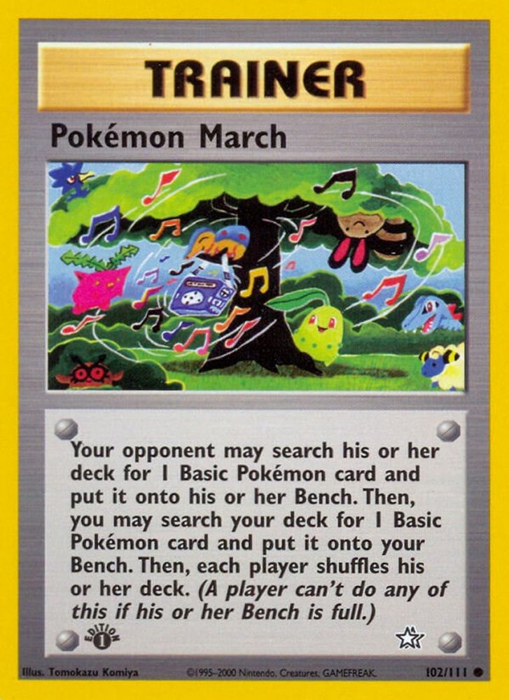 Pokemon March (102/111) [Neo Genesis 1st Edition]