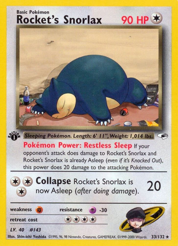 Rocket's Snorlax (33/132) [Gym Heroes 1st Edition]